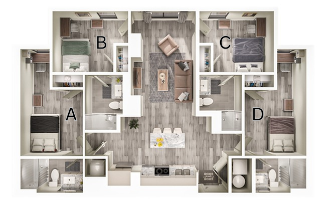 4BR/4BA – D4 floor plan