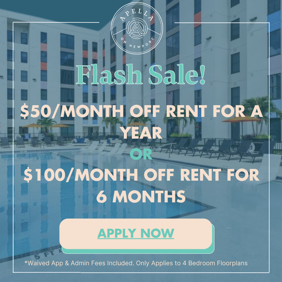 Promotional Banner - $50 or $100 per month off rent