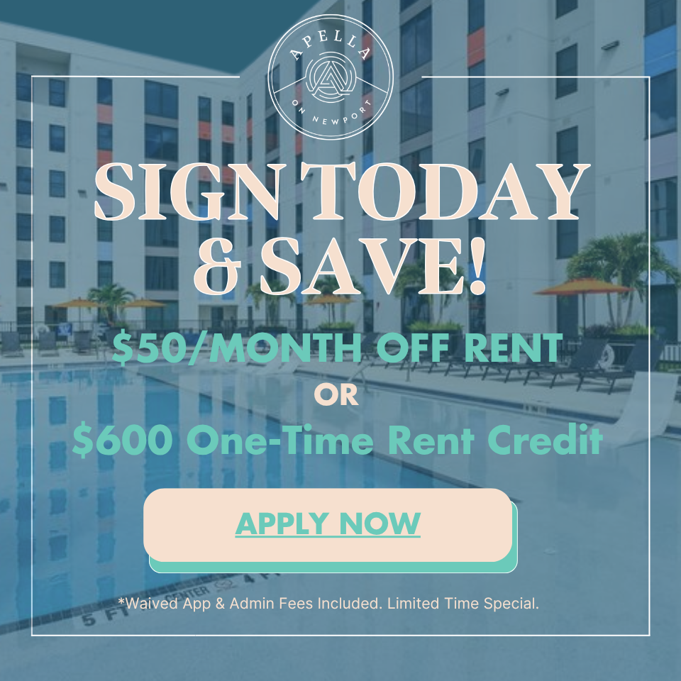 $50 per month off rent or $600 one-timerent credit